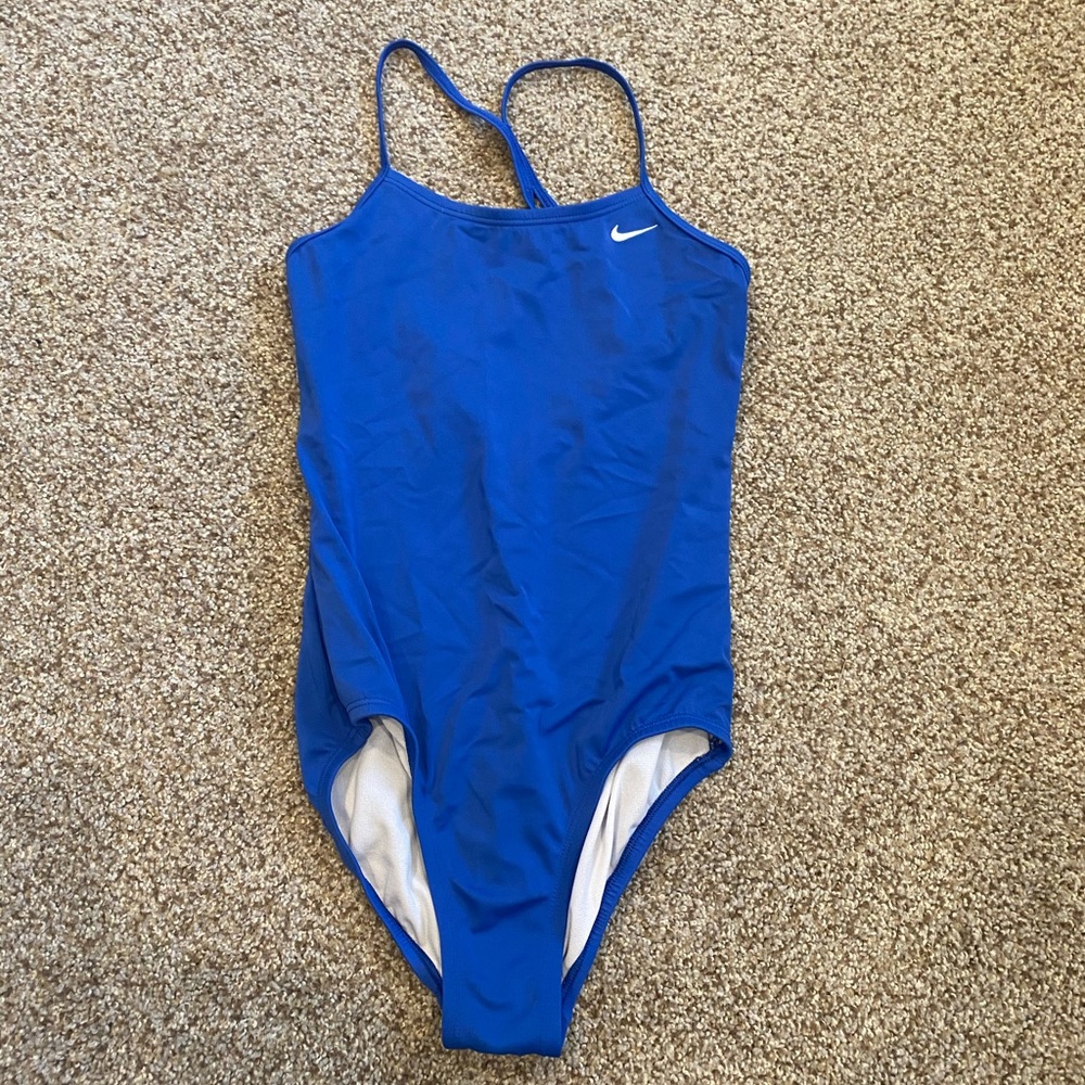 royal blue nike swim suit full coverage